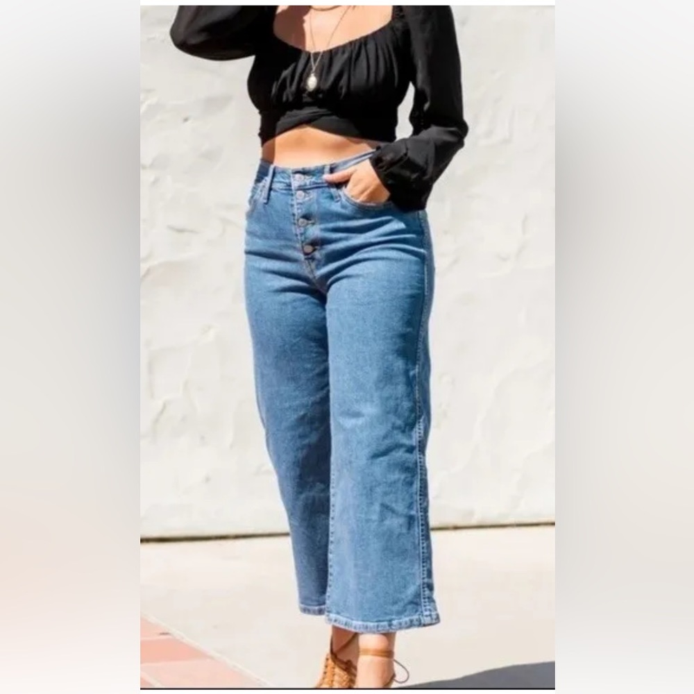 LEVI’S MILE HIGH CROPPED WIDE LEG JEANS